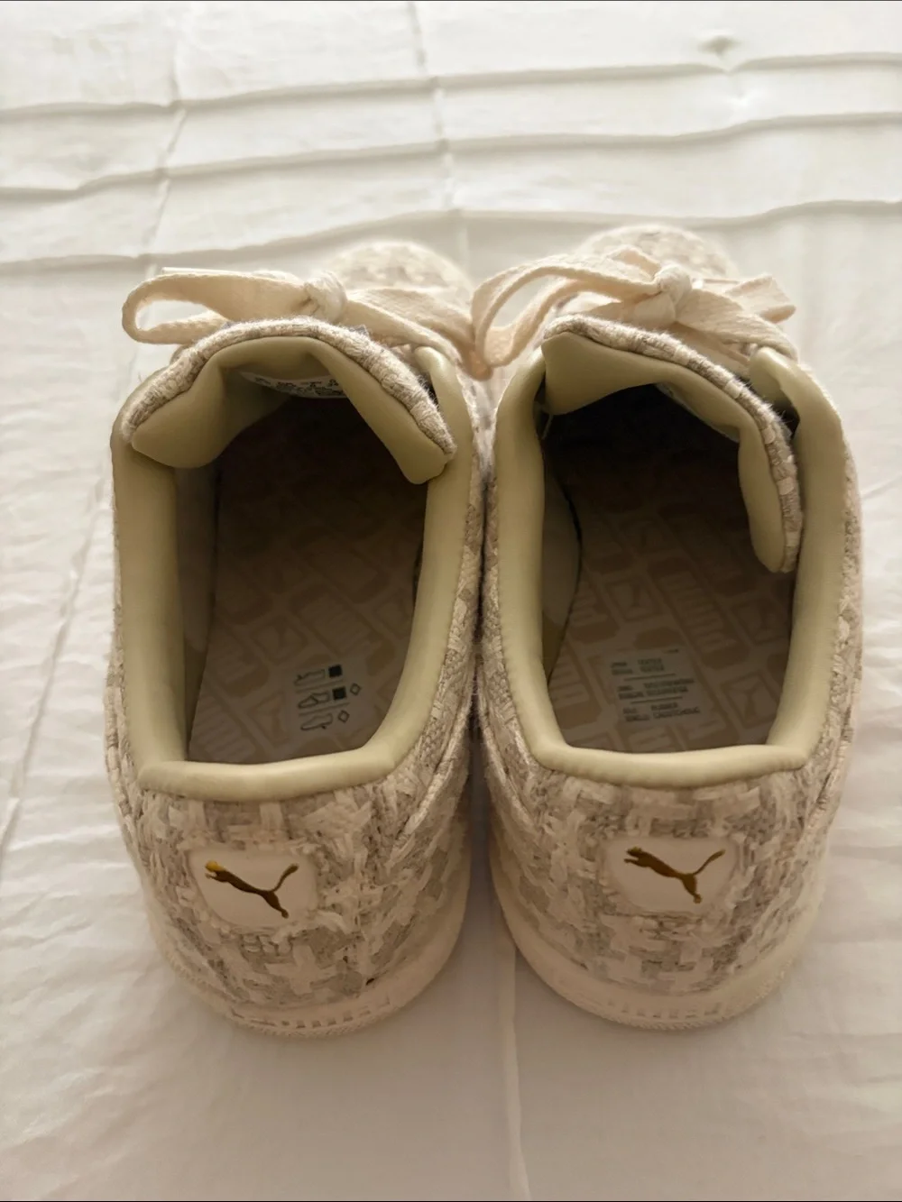 Puma Women’s Cream Woven Low-Top Sneakers